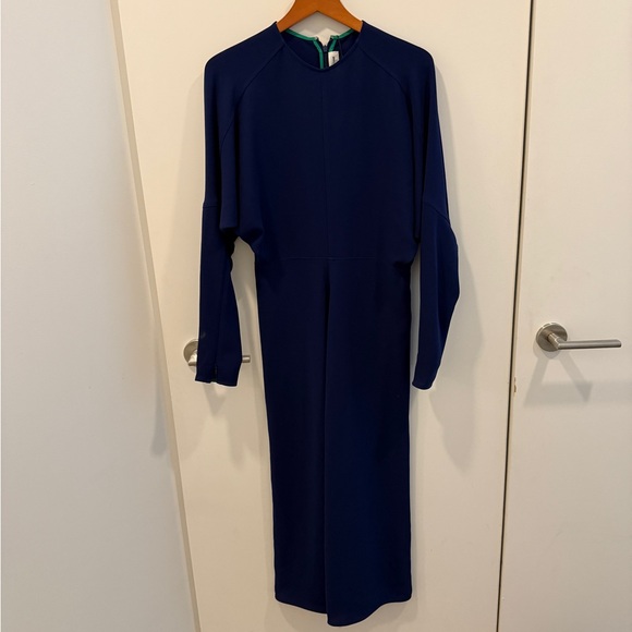 Victoria Beckham Dolman midi dress NWT UK8 in blue - Picture 1 of 13